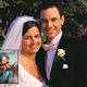 Roble and Moore, who were married Saturday in the partial presence of God (inset).